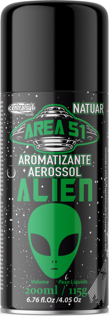 Aromatizante Aerossol Area 51 Alien 200ml Centralsul Química