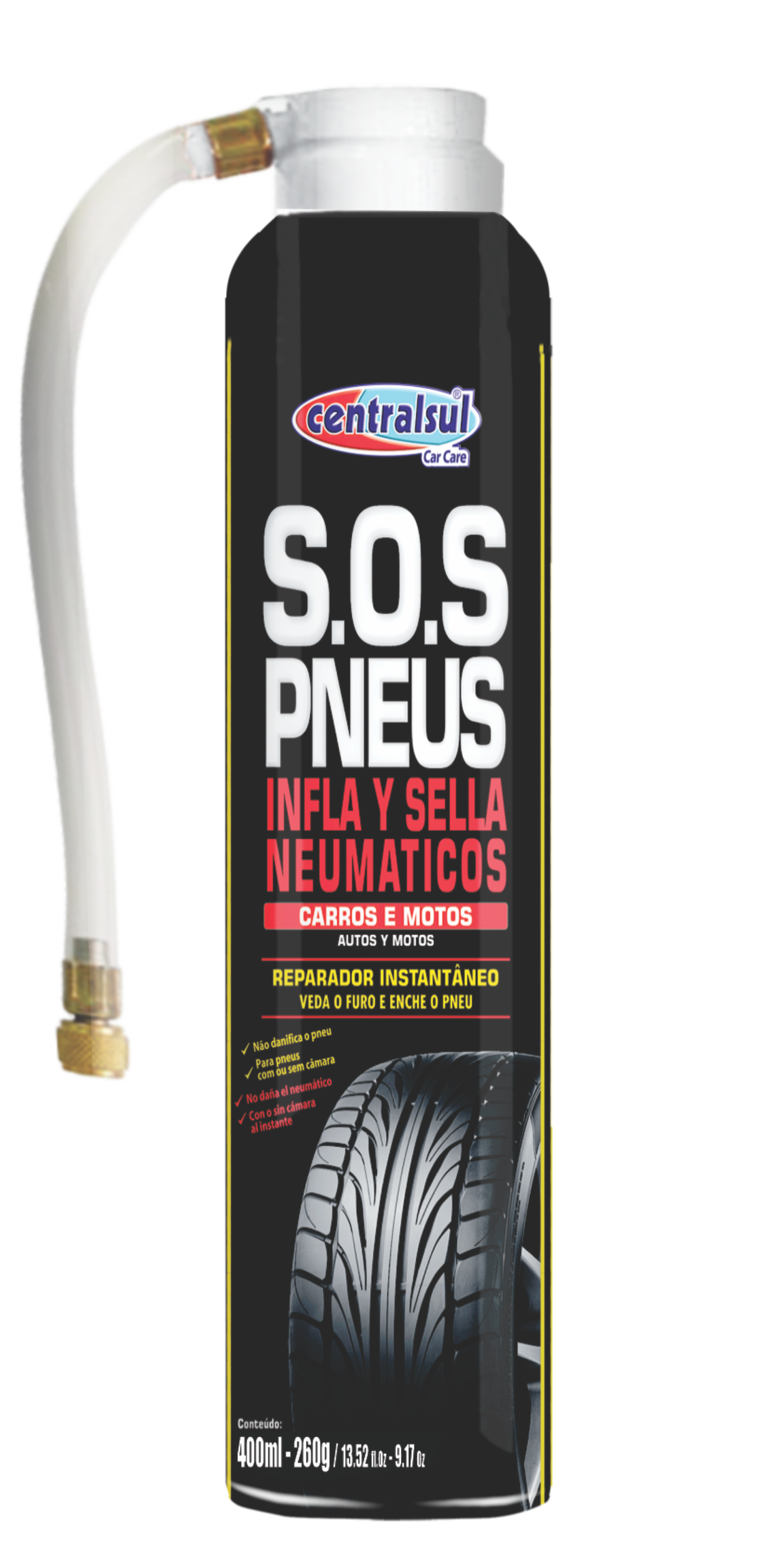 Infla Pneus S.O.S 350ml Centralsul Química