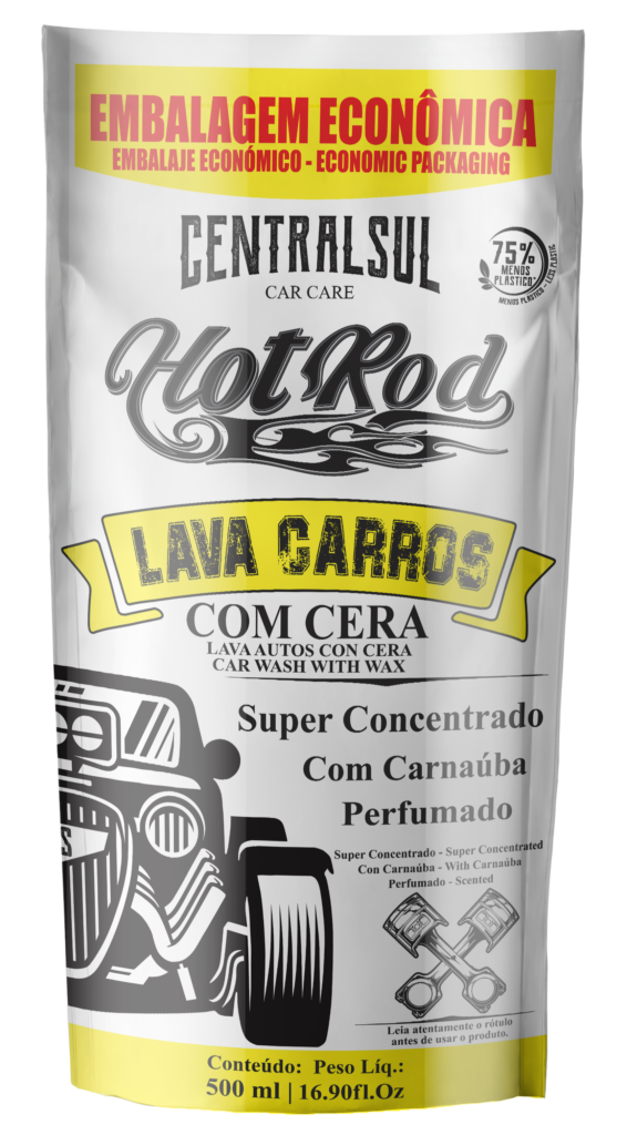 Lava Carros Hot Rod com Cera 500ml Centralsul Química